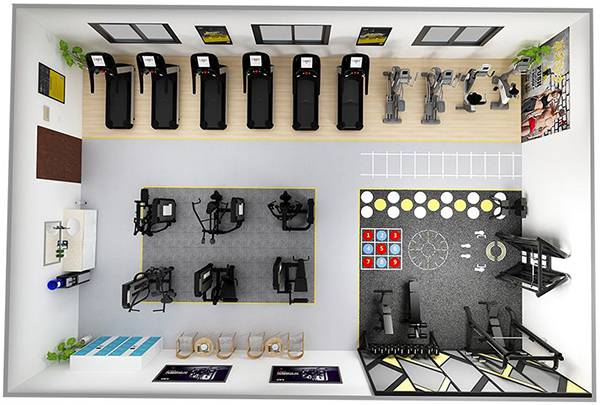 120平方健身房配置方案-广西kaiyun开云电竞健身器材有限公司 120平方健身房配置方案-广西kaiyun开云电竞健身器材有限公司